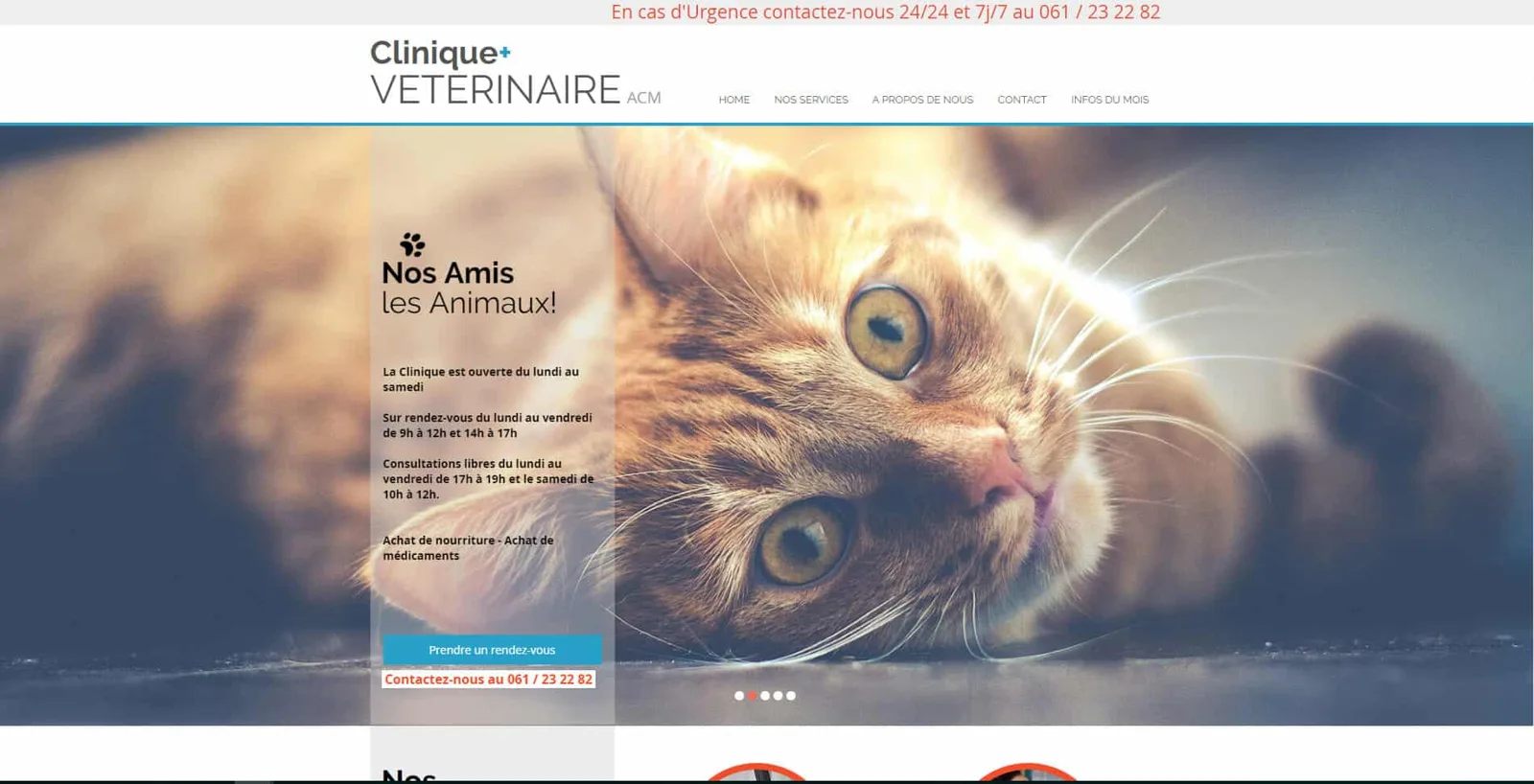 Création du site Clinique Vétérinaire ACM à Libramont