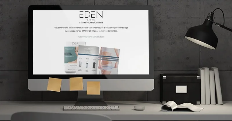 Aperçu du projet Création du site de Eden Skin gamme Professionnelle.