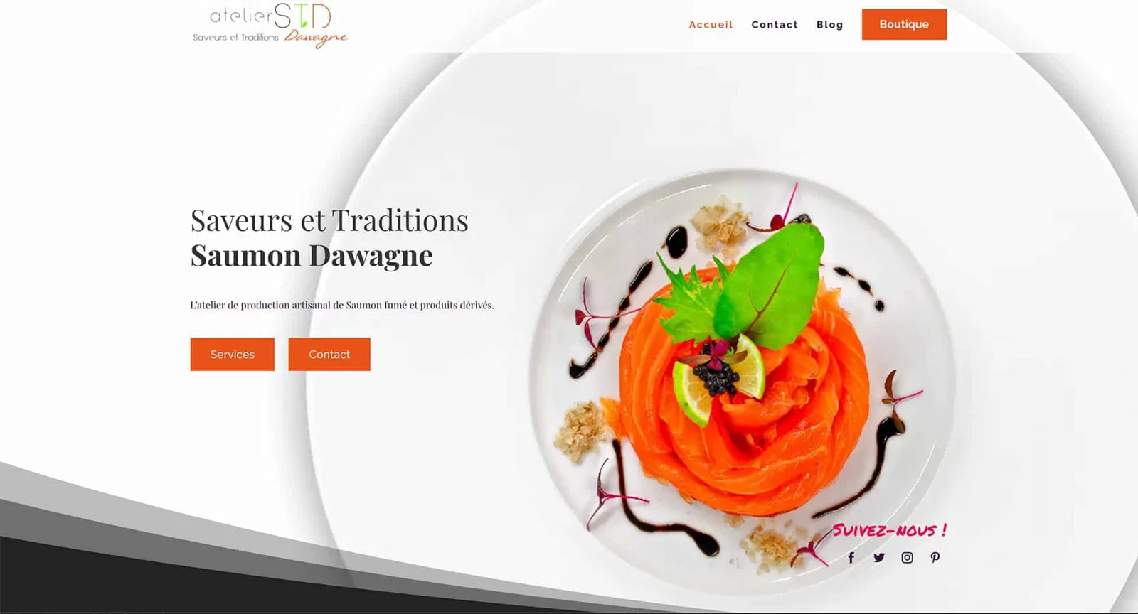 Site internet nouvelle version de Saveurs et Traditions Dawagne
