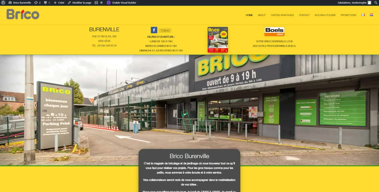 Création du site Brico Burenville