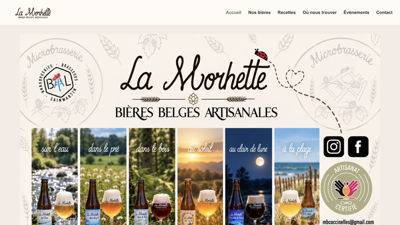 Aperçu du site La Morhette réalisé par Studio Maybe